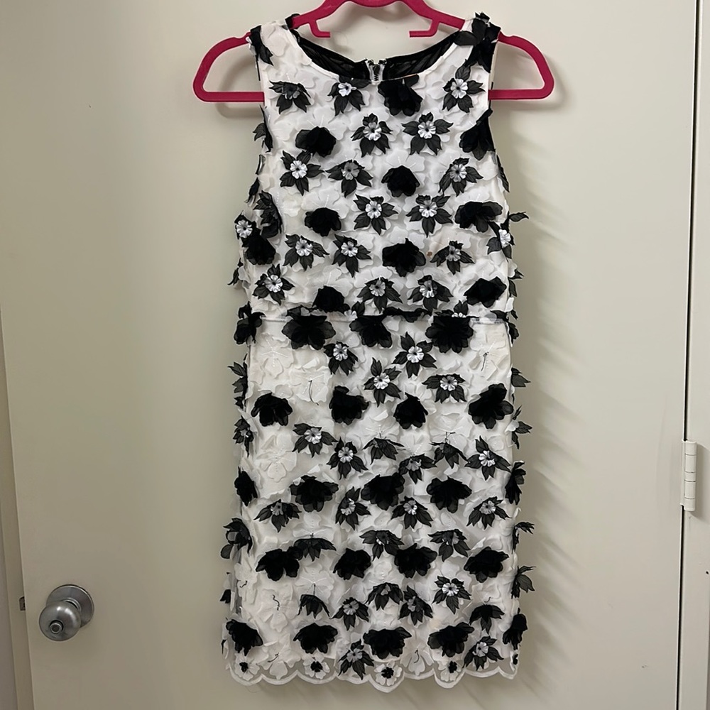 Alice and Olivia Black and White Floral Dress